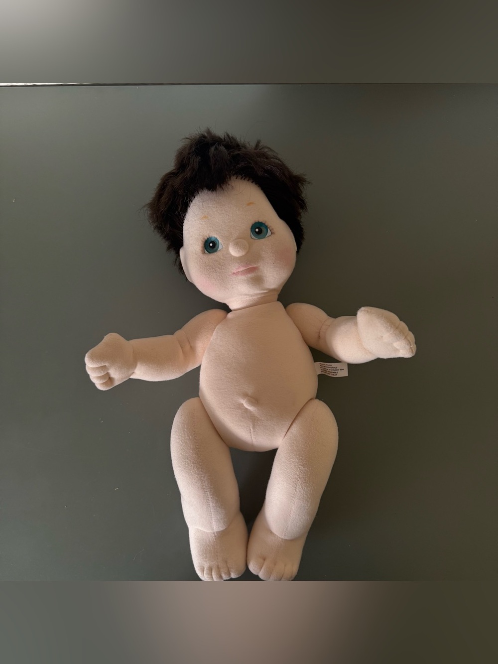 Vintage Mattel My Child Doll Dark Brown/Black Hair Blue Eyes 1985